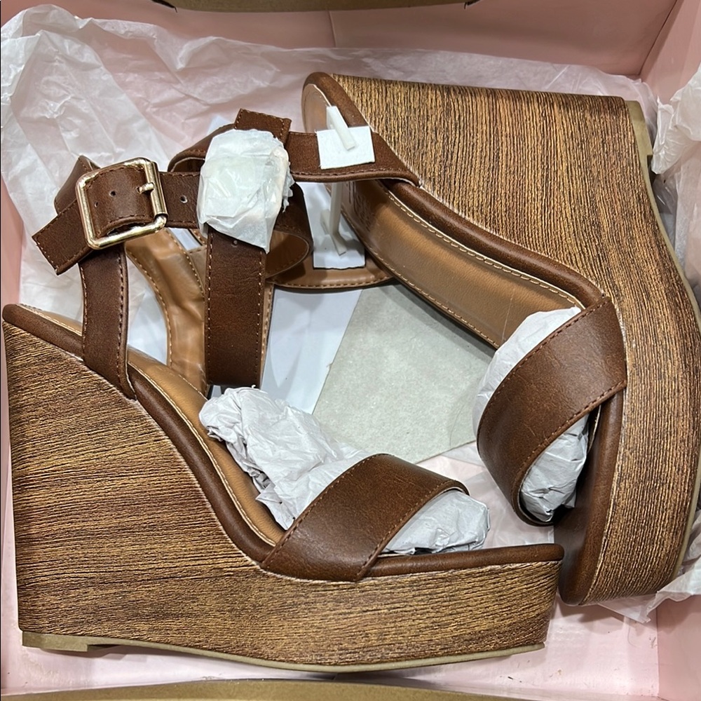 Brown Wedge Sandals